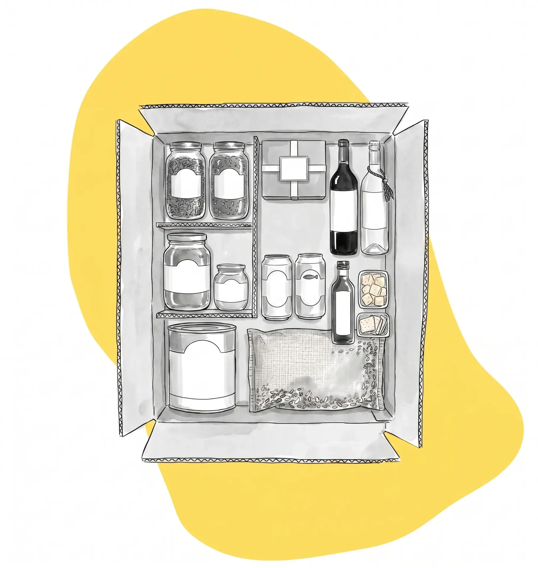 Genussbox mit Wein