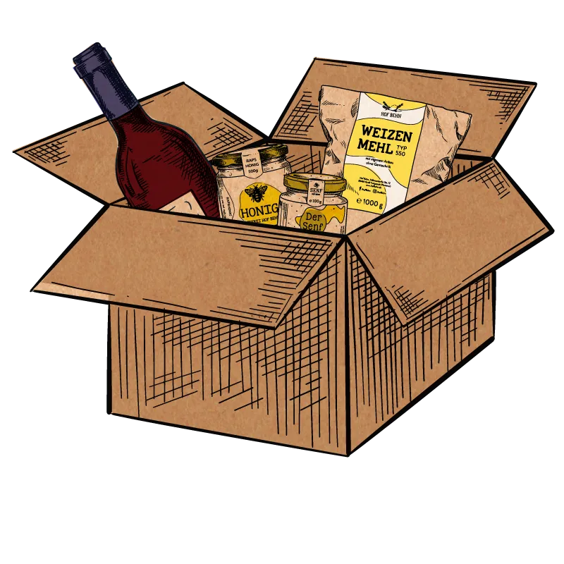Genussbox mit Wein